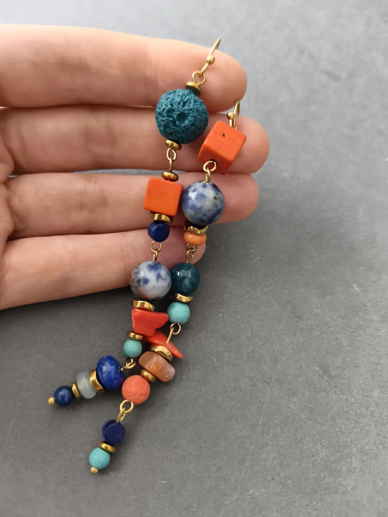 Multi-stone earrings – photo 5